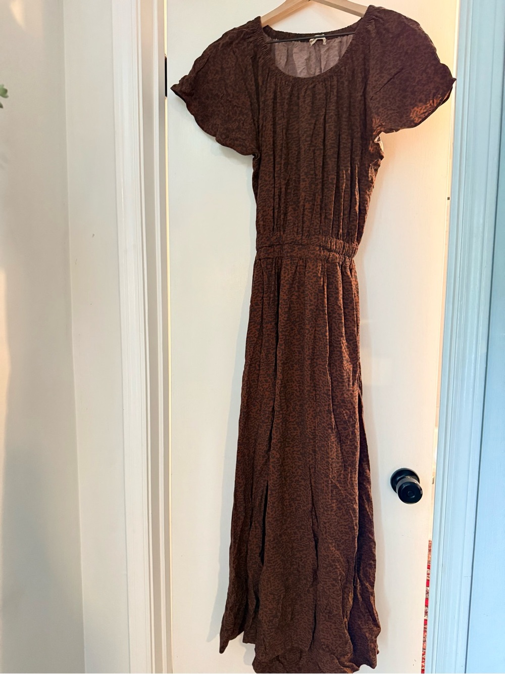 Marine Layer Ivy Animal Print Cutout Maxi Dress - Size Small